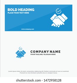 Job, Themes, Work SOlid Icon Website Banner and Business Logo Template