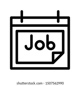 job thin line vector icon