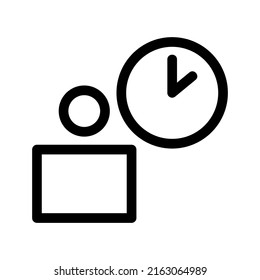 job time icon or logo isolated sign symbol vector illustration - high quality black style vector icons
