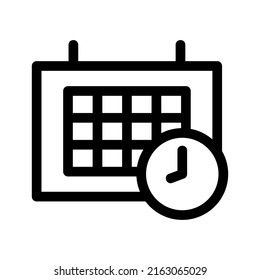 job time icon or logo isolated sign symbol vector illustration - high quality black style vector icons

