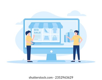 Job training of employees from superiors trending concept flat illustration