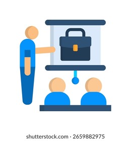 Icono de entrenamiento de trabajo Ilustración vectorial plana