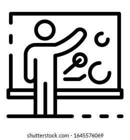 Job training icon. Outline job training vector icon for web design isolated on white background