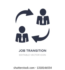 Job Transition Icon On White Background. Simple Element Illustration From UI Concept. Job Transition Icon Symbol Design.