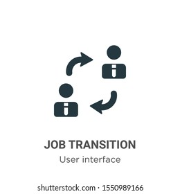 Job Transition Vector Icon On White Background. Flat Vector Job Transition Icon Symbol Sign From Modern User Interface Collection For Mobile Concept And Web Apps Design.