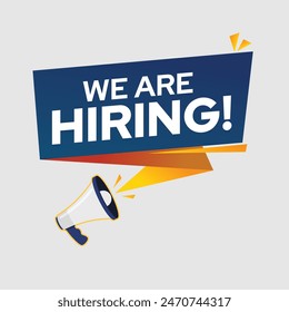 Job vacancy advertisement template. We are hiring announcement, poster, banner, social media, flyer