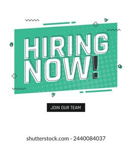 Job vacancy advertising template, hiring banner, poster, social media, flyer illustration