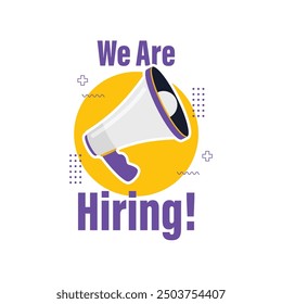 Job vacancy advertising template, hiring banner, poster, social media, flyer illustration