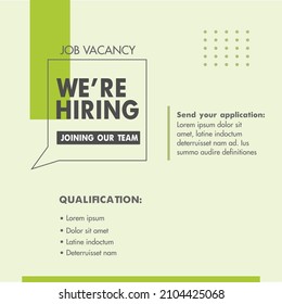 Job Vacancy Announcement Simple Elegant