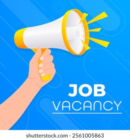 Job vacancy background design with megaphone