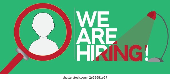Job vacancy banner design. We are hiring - join our team