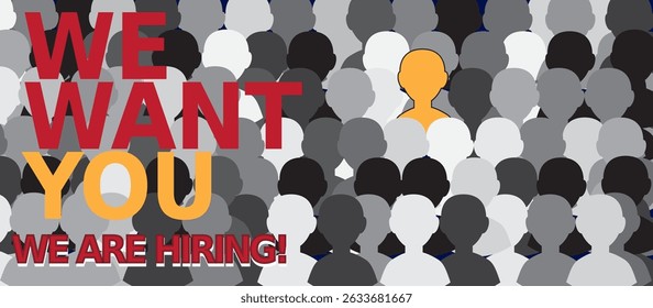 Job vacancy banner design. We are hiring - join our team