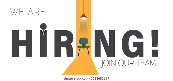 Job vacancy banner design. We are hiring - join our team