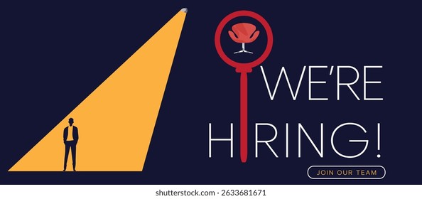Job vacancy banner design. We are hiring - join our team