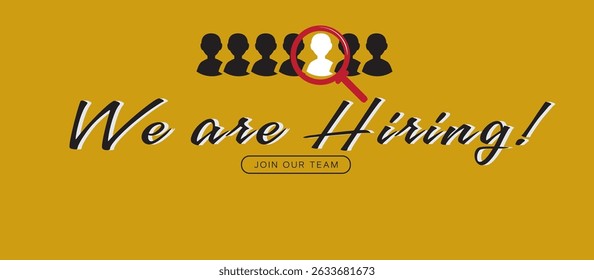 Job vacancy banner design. We are hiring - join our team