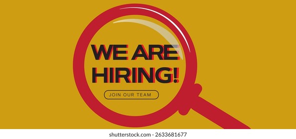 Job vacancy banner design. We are hiring - join our team