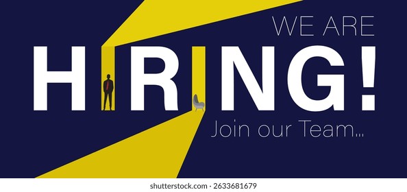 Job vacancy banner design. We are hiring - join our team