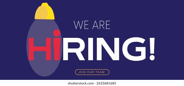 Job vacancy banner design. We are hiring - join our team