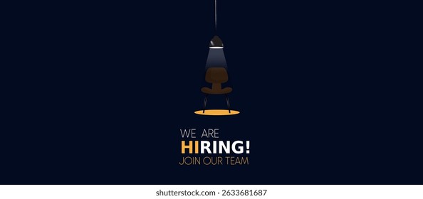 Job vacancy banner design. We are hiring - join our team