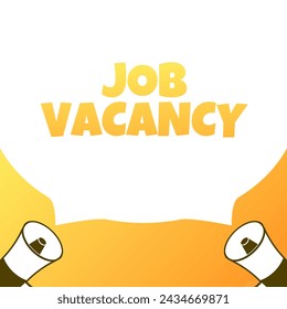 Job Vacancy banner. Flat style. Vector icon