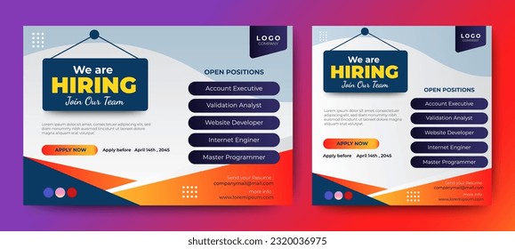 Job vacancy design poster. We are hiring post feed on square design. Open recruitment regional sales manager design template. Social media find a job layout. vector	