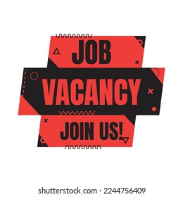 Job vacancy drop your cv sign, we're hiring join us announcement