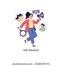 Job Vacancy  flat style design vector stock illustrations. 