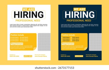 Job Vacancy Flyer Vorlage Wir stellen ein
