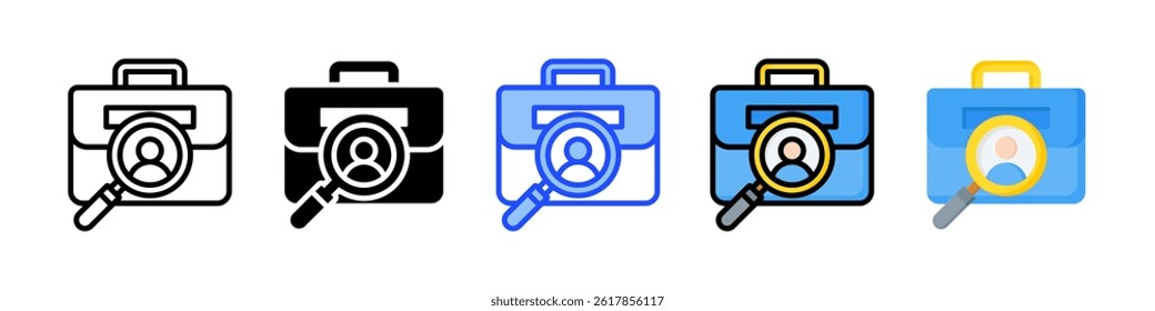 Job Vacancy Icon Collection With Multiple Styles