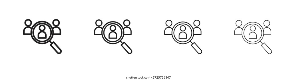 Concepto de icono de vacante de empleo. Símbolo de línea delgada. Vector de estilo de contorno simple