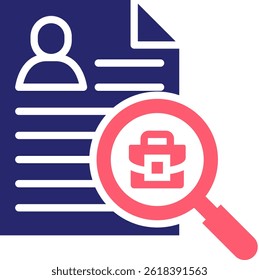 Job Vacancy Icon Fill Vector Illustration