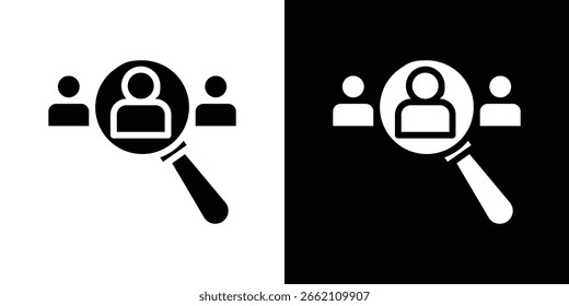 Icono de vacante de trabajo en conjunto de Vector sólido negro plano