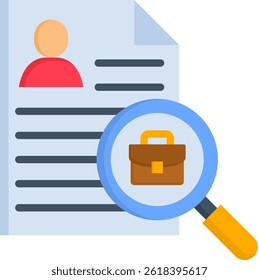 Job Vacancy Icon Flat Vector Illustration