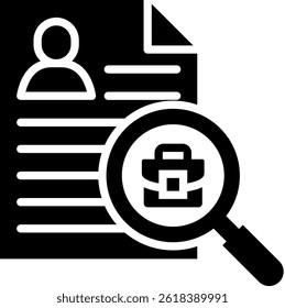 Job Vacancy Icon Glyph Vector Illustration