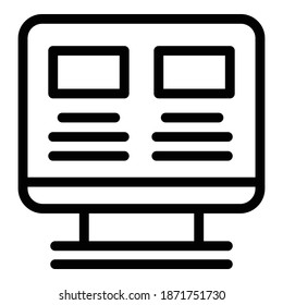 Job vacancy icon. Outline job vacancy vector icon for web design isolated on white background