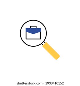 ilustración vectorial de icono de vacantes de trabajo con estilo de color moderno. aislado en fondo blanco