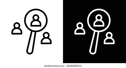 Job vacancy icons vectors set in stroke line style.