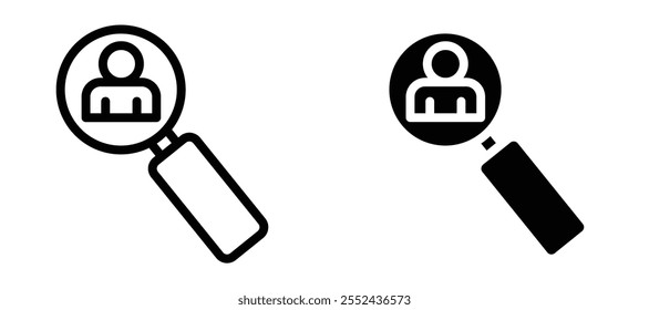 Conjunto de Vectores de icono de liner de vacante de trabajo.