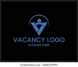 Design des Logos für offene Stellen, Symbol für die Jobsuche Logo-Design oder Logo-Design für Jobjäger