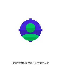 job vacancy looking new worker icon design. employee with aim target for hiring symbol. simple clean professional business management concept vector illustration design.