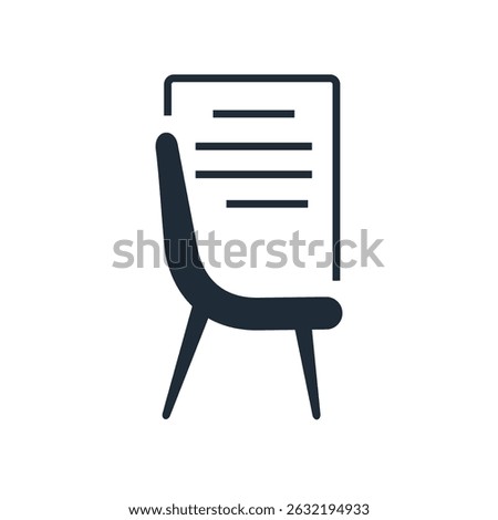 Job vacancy and job offer contract. Vector linear icon illustration on white background.