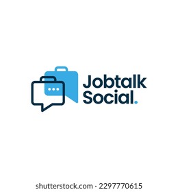 Empleo Vacante Charla Charla Burbuja Blog Social Mensaje Información del logotipo Icono del vector Ilustración
