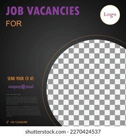 Job vacancy template for company and agency, suitable for find candidates for career opportunities