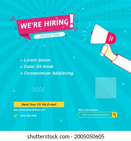 Job vacancy templates. We are hire jobs that are used on social media content.