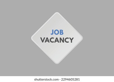 botón de texto Vacante de trabajo. Botones Web de etiqueta de icono de signo de vacante de trabajo