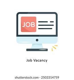Job Vacancy Vector Flat Icon Design illustration Symbol on White background EPS 10 File 