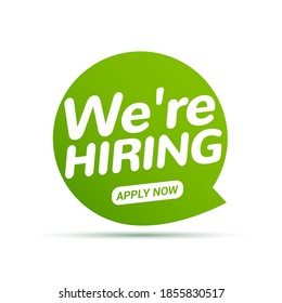 Job vacancy, we are hiring now. HR team recruit employee concept. Career job vacancy interview offer