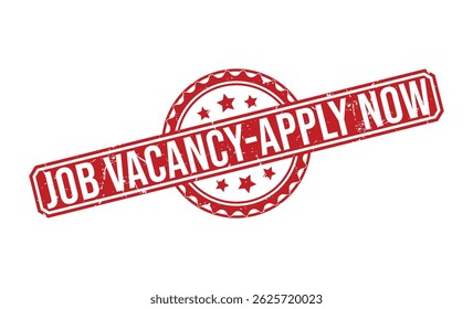 JOB VACANCY-APPLY NOW rubber stamp on white background. JOB VACANCY-APPLY NOW Stamp.
