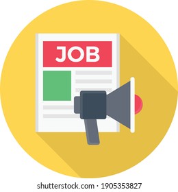 Job-Vektorfarben-Flachsymbol