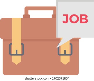 job vector flat colour icon